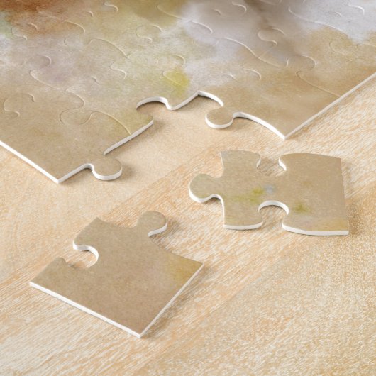 Johann Sebastian Bach Portrait in beige Puzzle (Seite)