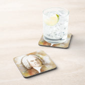 Johann Sebastian Bach Portrait in Beige Untersetzer (Rechte Seite)