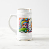 Johann Sebastian Bach: Portrait in einem modernen  Bierglas (Links)