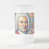 Johann Sebastian Bach: Portrait in einem modernen Mattglas Bierglas (Mittel)