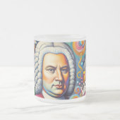Johann Sebastian Bach: Portrait in einem modernen  Mattglastasse (Mittel)