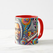 Johann Sebastian Bach: Portrait in einem modernen Tasse (VorderseiteRechts)