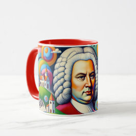 Johann Sebastian Bach: Portrait in einem modernen Tasse