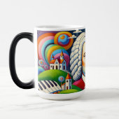 Johann Sebastian Bach: Portrait in einem modernen Verwandlungstasse (Links)