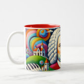 Johann Sebastian Bach: Portrait in einem modernen  Zweifarbige Tasse (Links)