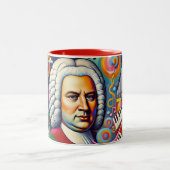 Johann Sebastian Bach: Portrait in einem modernen Zweifarbige Tasse (Mittel)