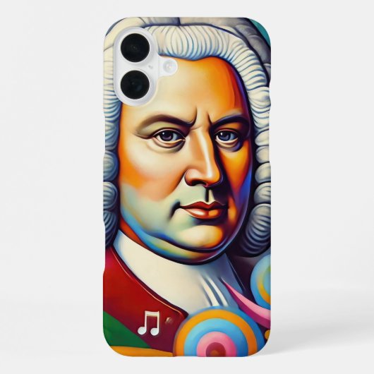 Johann Sebastian Bach Portrait iPhone Hülle (Rückseite)