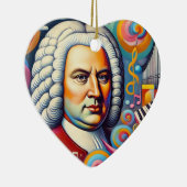 Johann Sebastian Bach Portrait Keramik Ornament (Rechts)