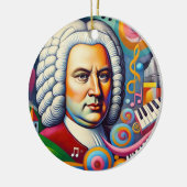 Johann Sebastian Bach Portrait Keramik Ornament (Links)