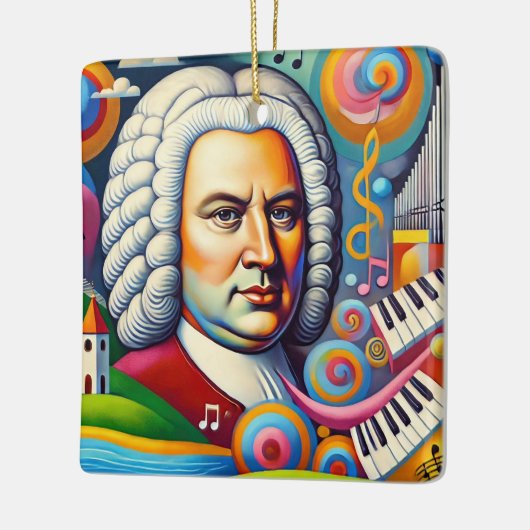 Johann Sebastian Bach Portrait Keramikornament (Links)