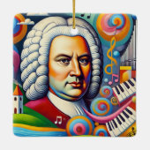 Johann Sebastian Bach Portrait Keramikornament (Rückseite)