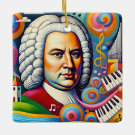 Johann Sebastian Bach Portrait Keramikornament