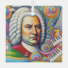 Johann Sebastian Bach Portrait Ornament Aus Glas