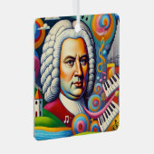 Johann Sebastian Bach Portrait Ornament Aus Metall (Vorderseite Rechts)