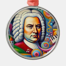 Johann Sebastian Bach Portrait Ornament Aus Metall