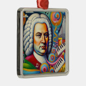 Johann Sebastian Bach Portrait Ornament Aus Metall (Rechts)