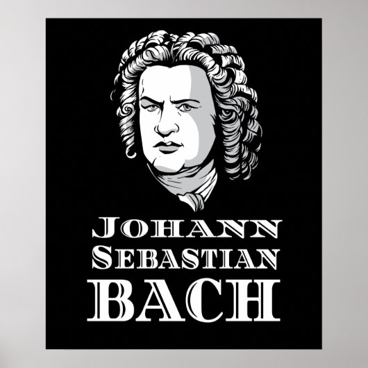 Johann Sebastian Bach Portrait Poster (Vorne)
