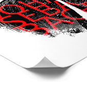 Johann Sebastian Bach Portrait und rote Briefe Poster (Ecke)