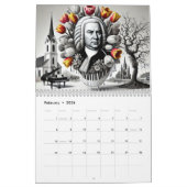 Johann Sebastian Bach Portraits: Surreal 2026 Kalender (Feb 2026)