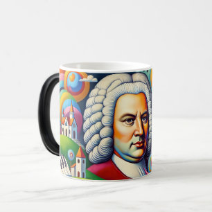 Johann Sebastian Bach: Porträt in einer modernen M Verwandlungstasse