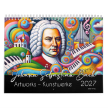 Johann Sebastian Bach Porträts 2027: Kunstwerke