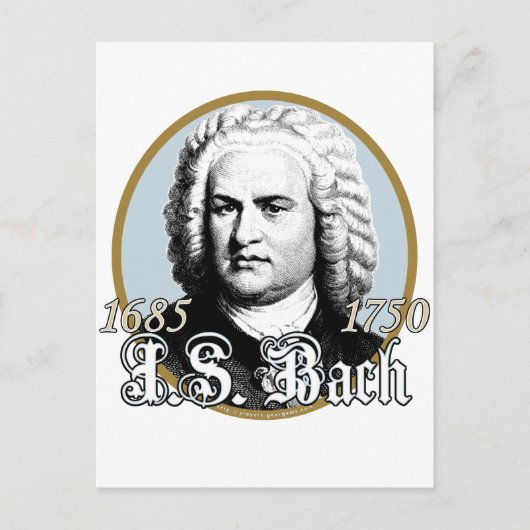Johann Sebastian Bach Postkarte (Vorderseite)
