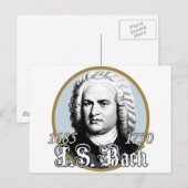 Johann Sebastian Bach Postkarte (Vorne/Hinten)