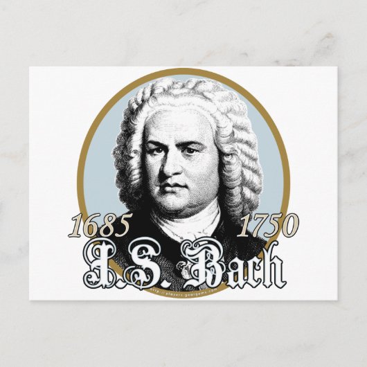 Johann Sebastian Bach Postkarte (Vorderseite)