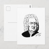Johann Sebastian Bach Postkarte (Vorne/Hinten)