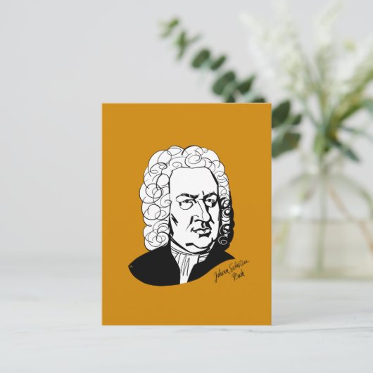 Johann Sebastian Bach Postkarte (Stehend Vorderseite)