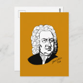 Johann Sebastian Bach Postkarte (Vorne/Hinten)