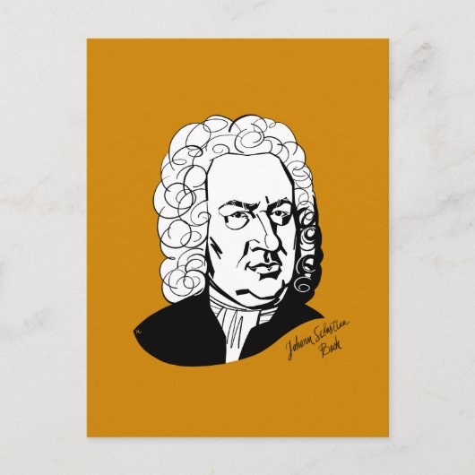 Johann Sebastian Bach Postkarte (Vorderseite)
