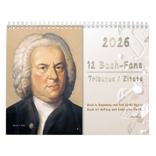 Johann Sebastian Bach - Quotes/Tributes, 2026 Kalender (Titelbild)