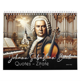 Johann Sebastian Bach Quotes und Portraits Kalender