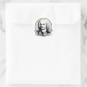 Johann Sebastian Bach Runder Aufkleber (Tasche)