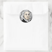 Johann Sebastian Bach Runder Aufkleber (Tasche)