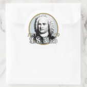Johann Sebastian Bach Runder Aufkleber (Tasche)