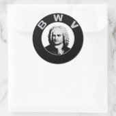 Johann Sebastian Bach Runder Aufkleber (Tasche)