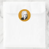 Johann Sebastian Bach Runder Aufkleber (Tasche)