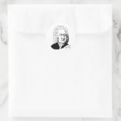 Johann Sebastian Bach Runder Aufkleber (Tasche)
