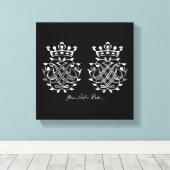 Johann Sebastian Bach seal on canvas Leinwanddruck (Insitu (Holzboden))