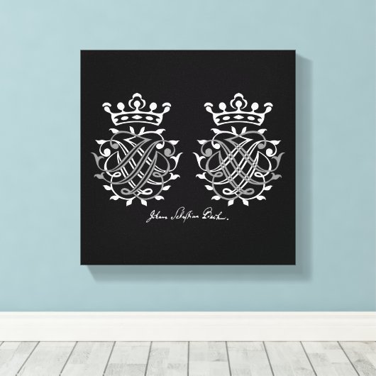 Johann Sebastian Bach seal on canvas Leinwanddruck (Insitu (Holzboden))