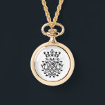 Johann Sebastian Bach Siegel Wappen Monogram Insig Armbanduhr<br><div class="desc">Johann Sebastian Bach Geschenke sind Musikgeschenke: Das Siegel / Insignien / Wappen / Monogramm von Johann Sebastian Bach selbst entworfen. Die Krone im Siegel hatte 7 Buttone für 250 Jahre. Heute wissen wir,  dass die Krone nur 5 Buttone zeigt.</div>