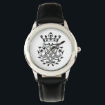 Johann Sebastian Bach Siegel Wappen Monogram Insig Armbanduhr<br><div class="desc">Johann Sebastian Bach Geschenke sind Musikgeschenke: Das Siegel / Insignien / Wappen / Monogramm von Johann Sebastian Bach selbst entworfen. Die Krone im Siegel hatte 7 Buttone für 250 Jahre. Heute wissen wir,  dass die Krone nur 5 Buttone zeigt.</div>