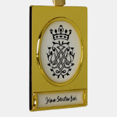 Johann Sebastian Bach Siegel Wappen Monogram Insig Banner-Ornament Gold (Rechts)