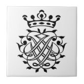 Johann Sebastian Bach Siegel Wappen Monogram Insig Fliese (Vorderseite)