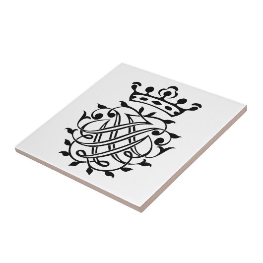 Johann Sebastian Bach Siegel Wappen Monogram Insig Fliese (Seite)
