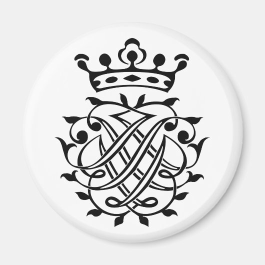 Johann Sebastian Bach Siegel Wappen Monogram Insig Magnet (Vorne)