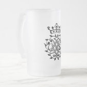 Johann Sebastian Bach Siegel Wappen Monogram Insig Mattglas Bierglas (Vorderseite Links)