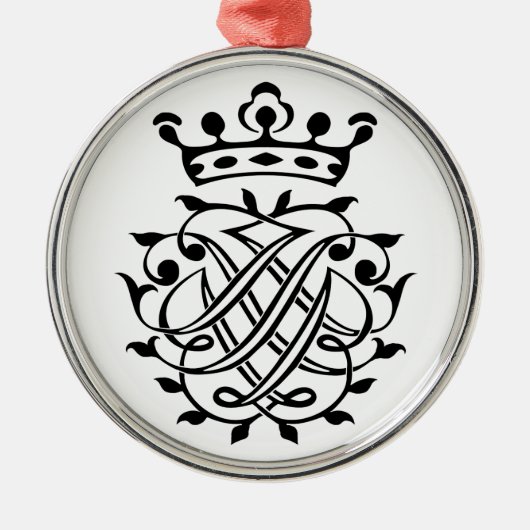 Johann Sebastian Bach Siegel Wappen Monogram Insig Ornament Aus Metall (Vorne)